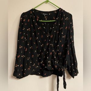 Madewell tie wrap blouse